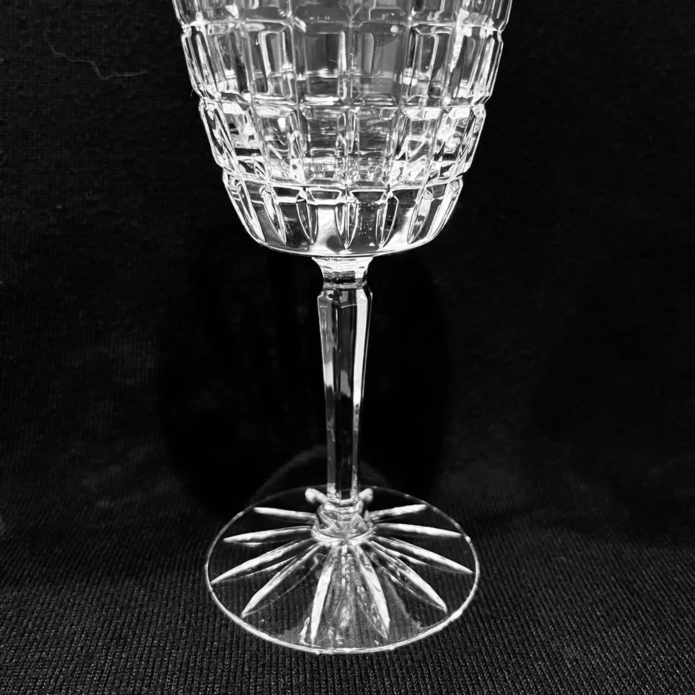 Vintage Val St Lambert Heavy Cut Crystal Water Goblets Set of 3